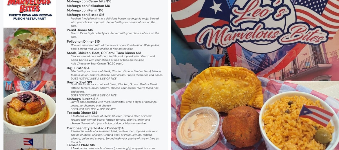 Leo's Marvelous Bites Menu