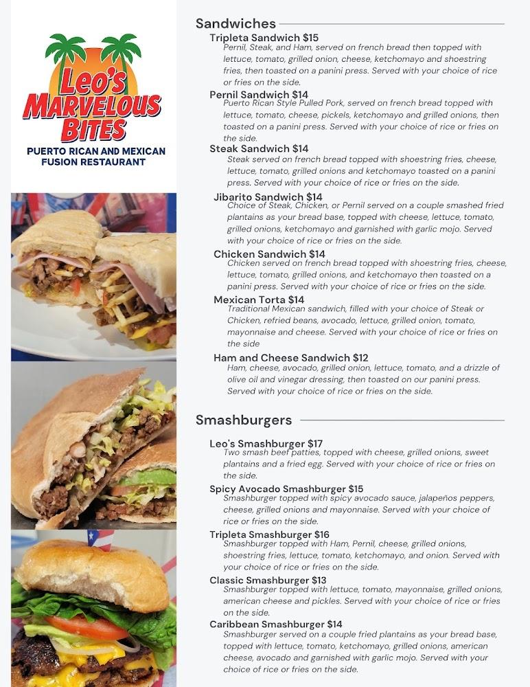 Leo's Marvelous Bites Menu image 2